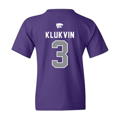 Kansas State - NCAA Women's Volleyball : Alex Klukvin - EMAW Youth T-Shirt-1