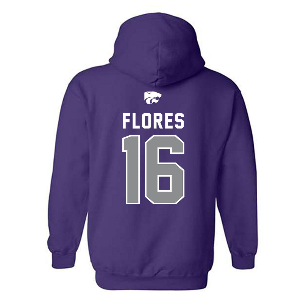 Kansas State - NCAA Baseball : Matthew Flores - EMAW Hooded Sweatshirt-1
