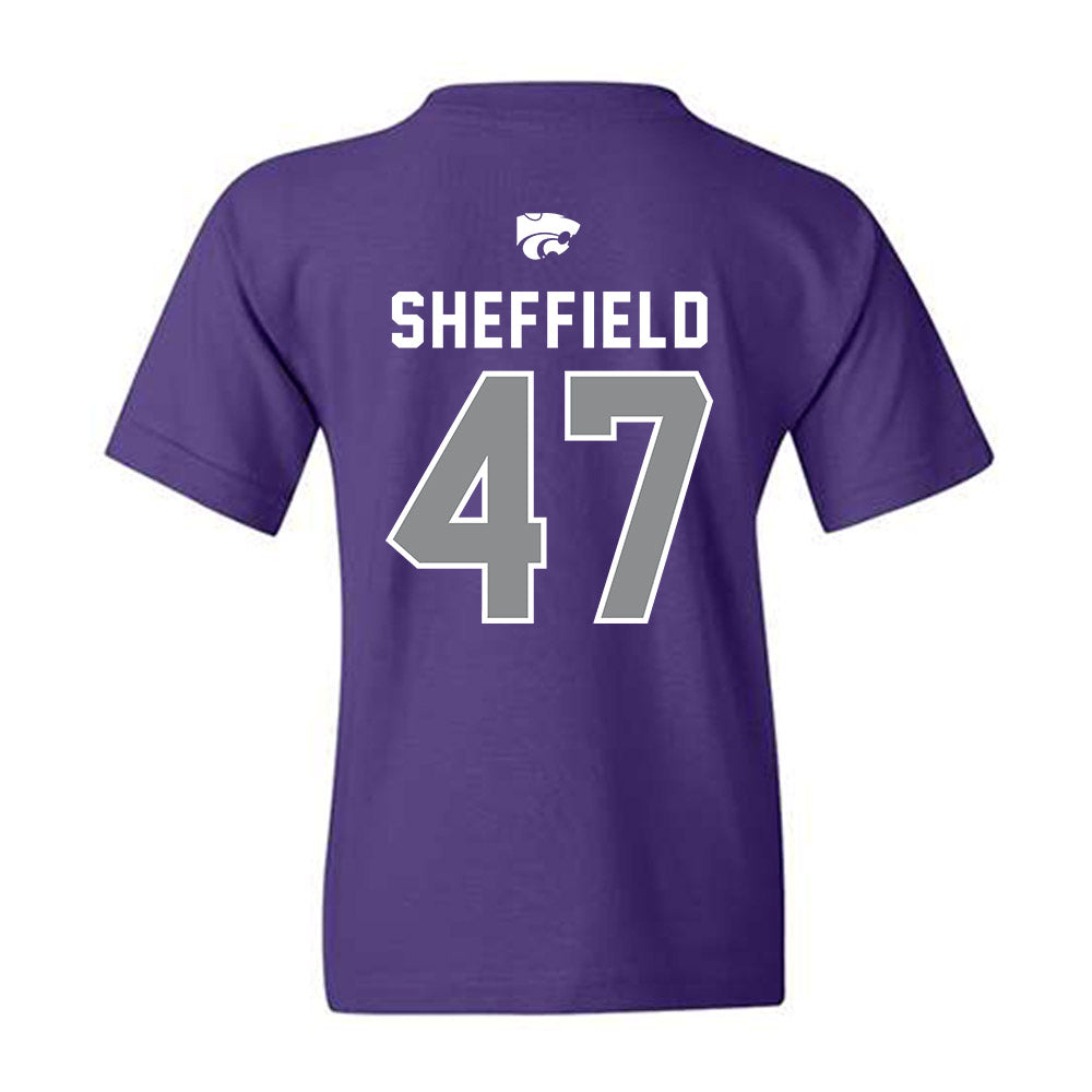 Kansas State - NCAA Baseball : Lincoln Sheffield - EMAW Youth T-Shirt-1