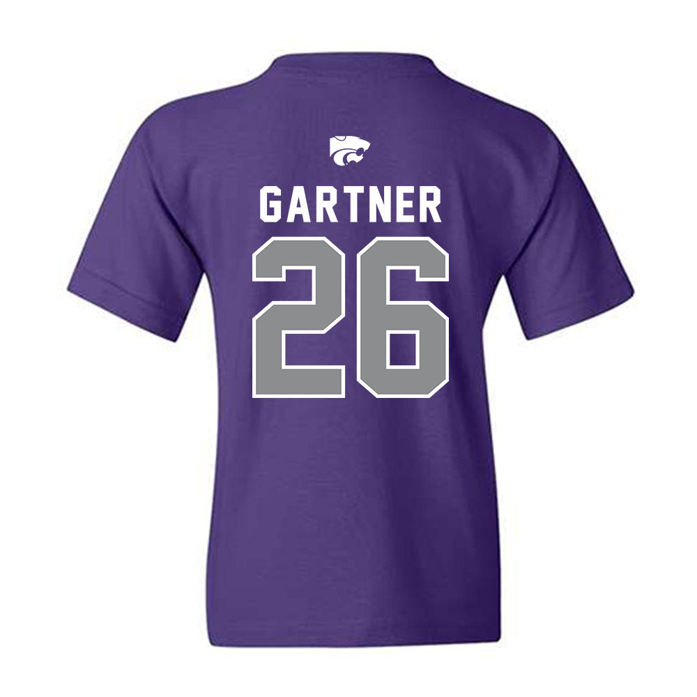 Kansas State - NCAA Baseball : Noah Gartner - EMAW Youth T-Shirt-1
