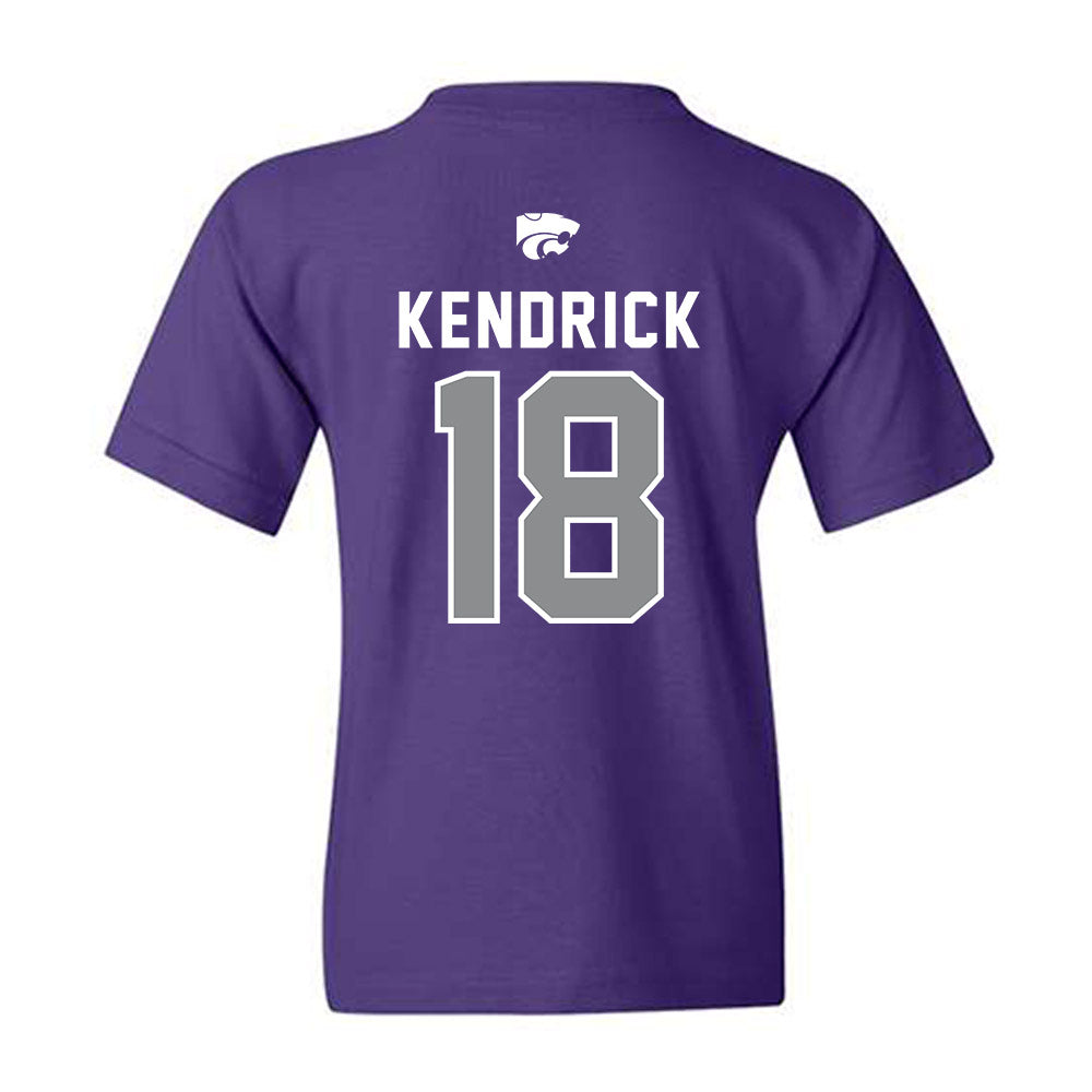 Kansas State - NCAA Baseball : Micah Kendrick - EMAW Youth T-Shirt-1