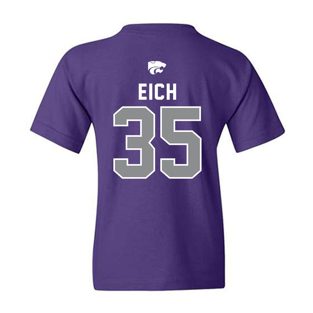 Kansas State - NCAA Baseball : Billy Eich - EMAW Youth T-Shirt-1