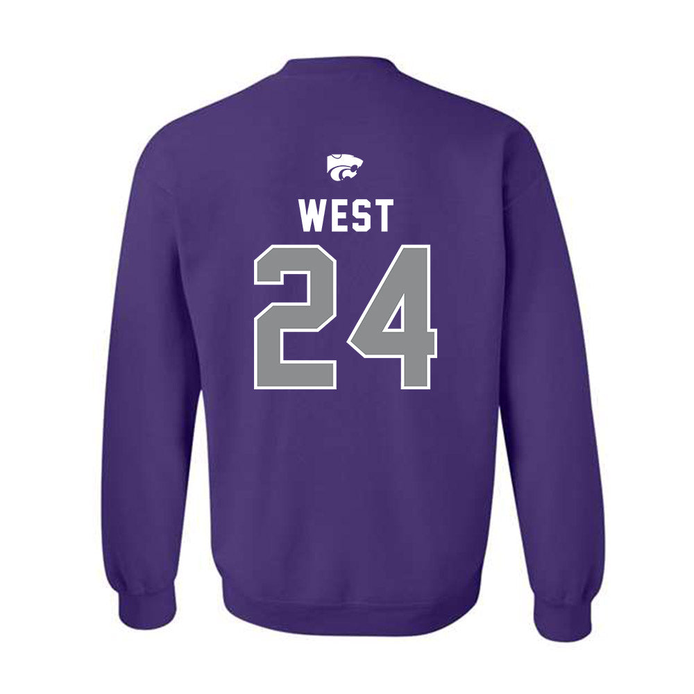 Kansas State - NCAA Football : Tanner West - EMAW Crewneck Sweatshirt-1