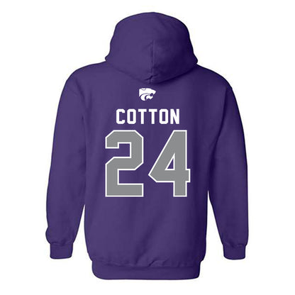 Kansas State - NCAA Women's Basketball : Jenessa Cotton - EMAW Hooded Sweatshirt-1
