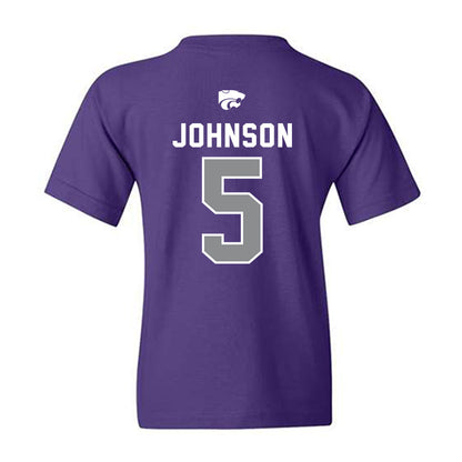 Kansas State - NCAA Football : Avery Johnson - EMAW Youth T-Shirt-1