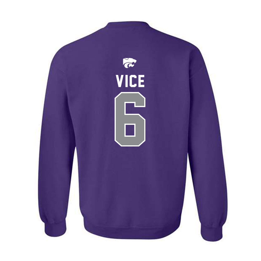 Kansas State - NCAA Men's Basketball : Brock Vice - EMAW Crewneck Sweatshirt-1