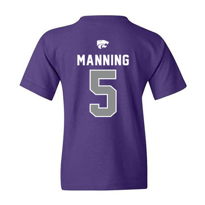 Kansas State - NCAA Football : Joshua Manning - EMAW Youth T-Shirt-1