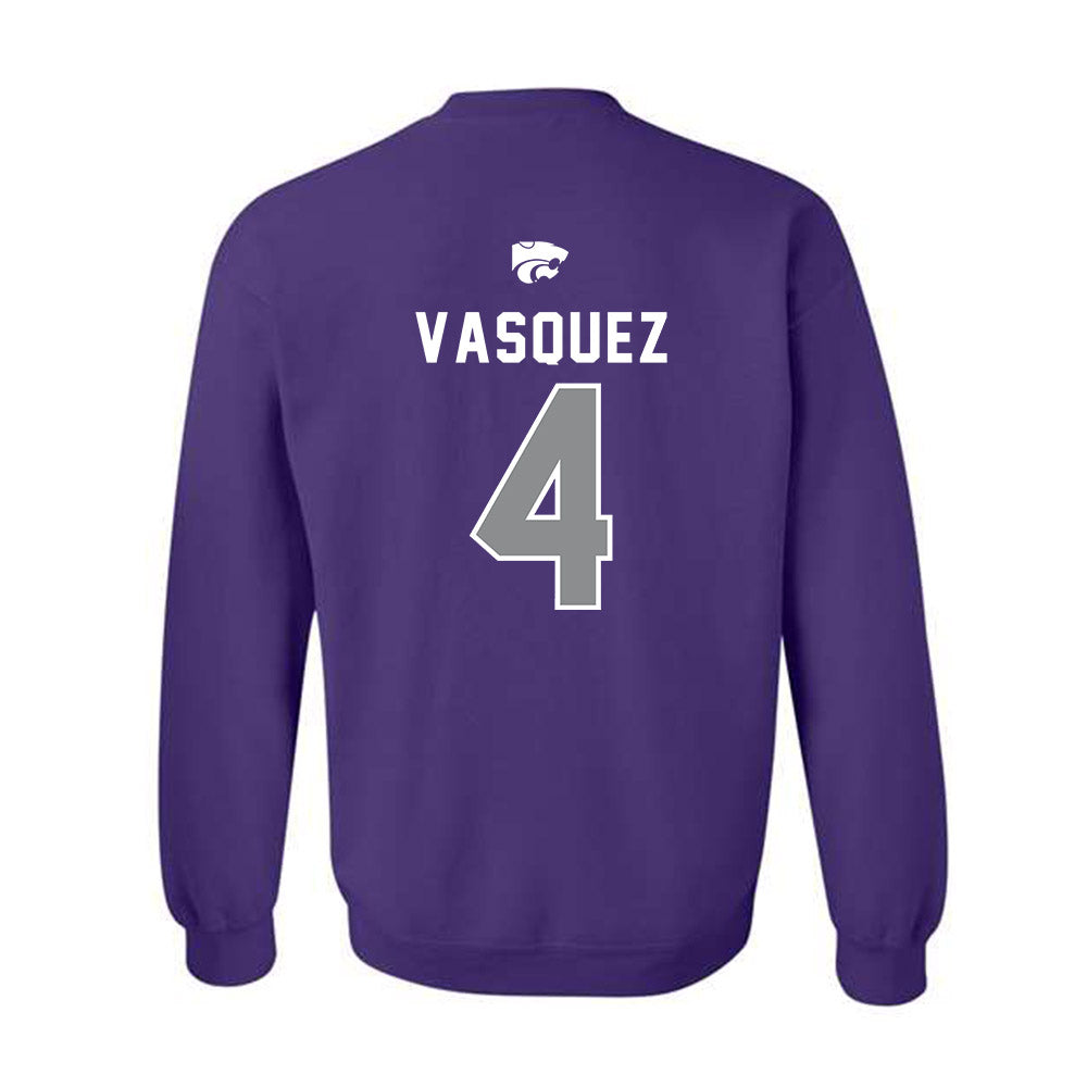 Kansas State - NCAA Baseball : Carlos Vasquez - EMAW Crewneck Sweatshirt-1