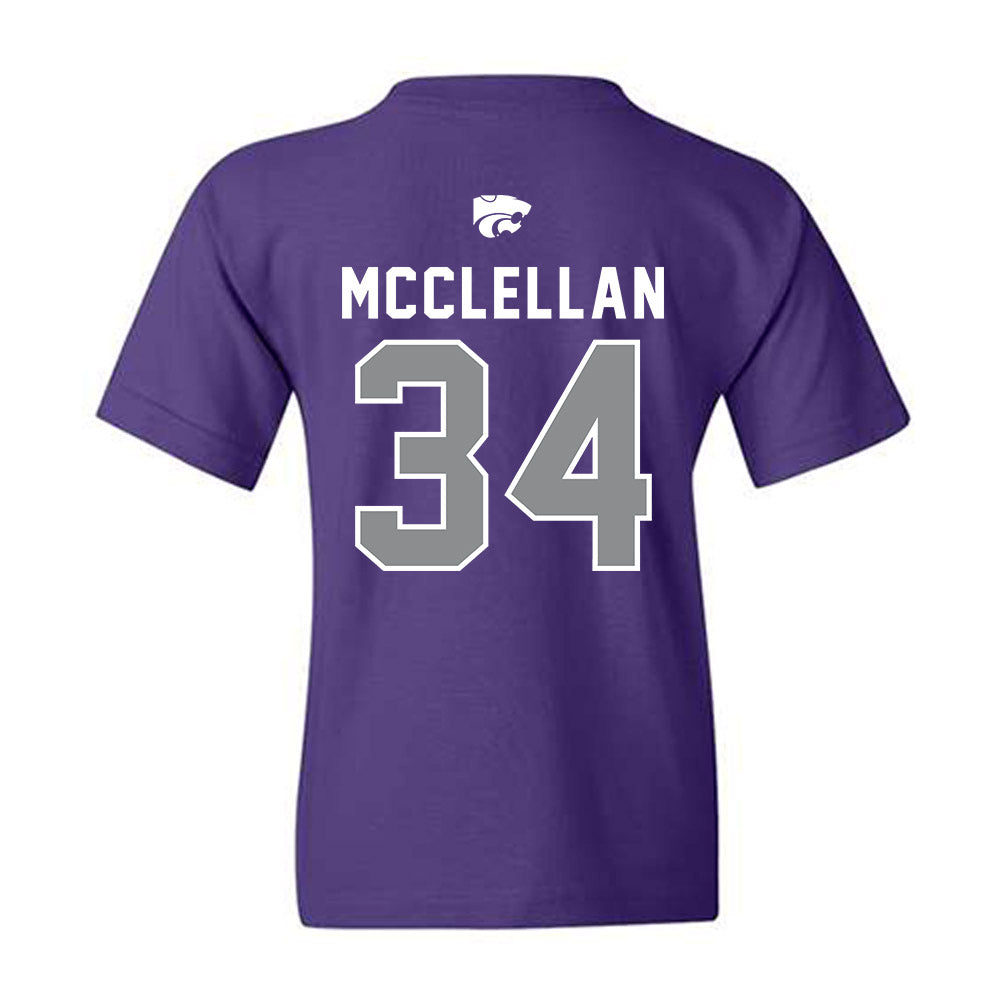 Kansas State - NCAA Football : Nick McClellan - EMAW Youth T-Shirt-1