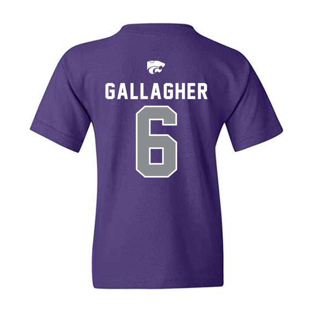 Kansas State - NCAA Baseball : Grant Gallagher - EMAW Youth T-Shirt-1