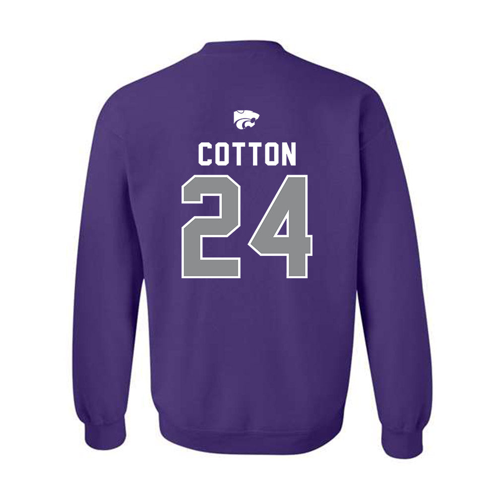 Kansas State - NCAA Women's Basketball : Jenessa Cotton - EMAW Crewneck Sweatshirt-1