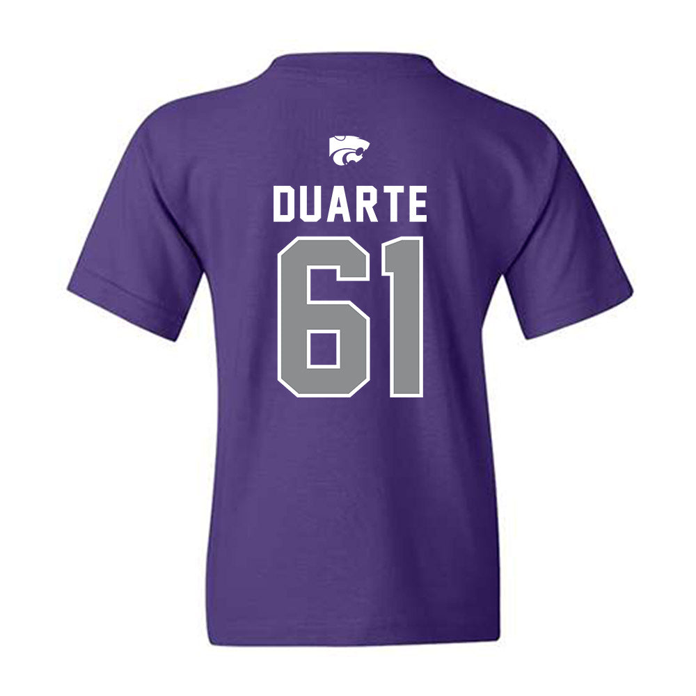 Kansas State - NCAA Football : Chase Duarte - EMAW Youth T-Shirt-1