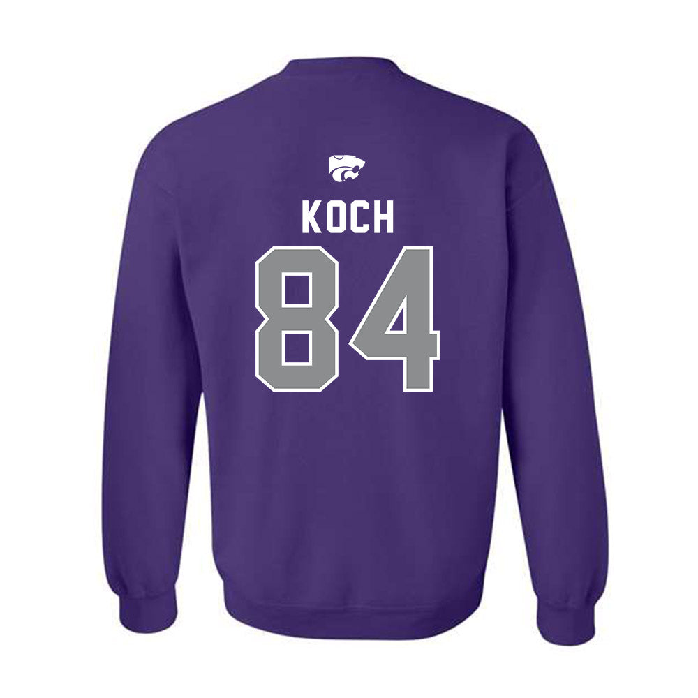 Kansas State - NCAA Football : Isaac Koch - EMAW Crewneck Sweatshirt-1