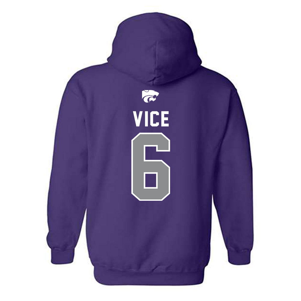 Kansas State - NCAA Men's Basketball : Brock Vice - EMAW Hooded Sweatshirt-1