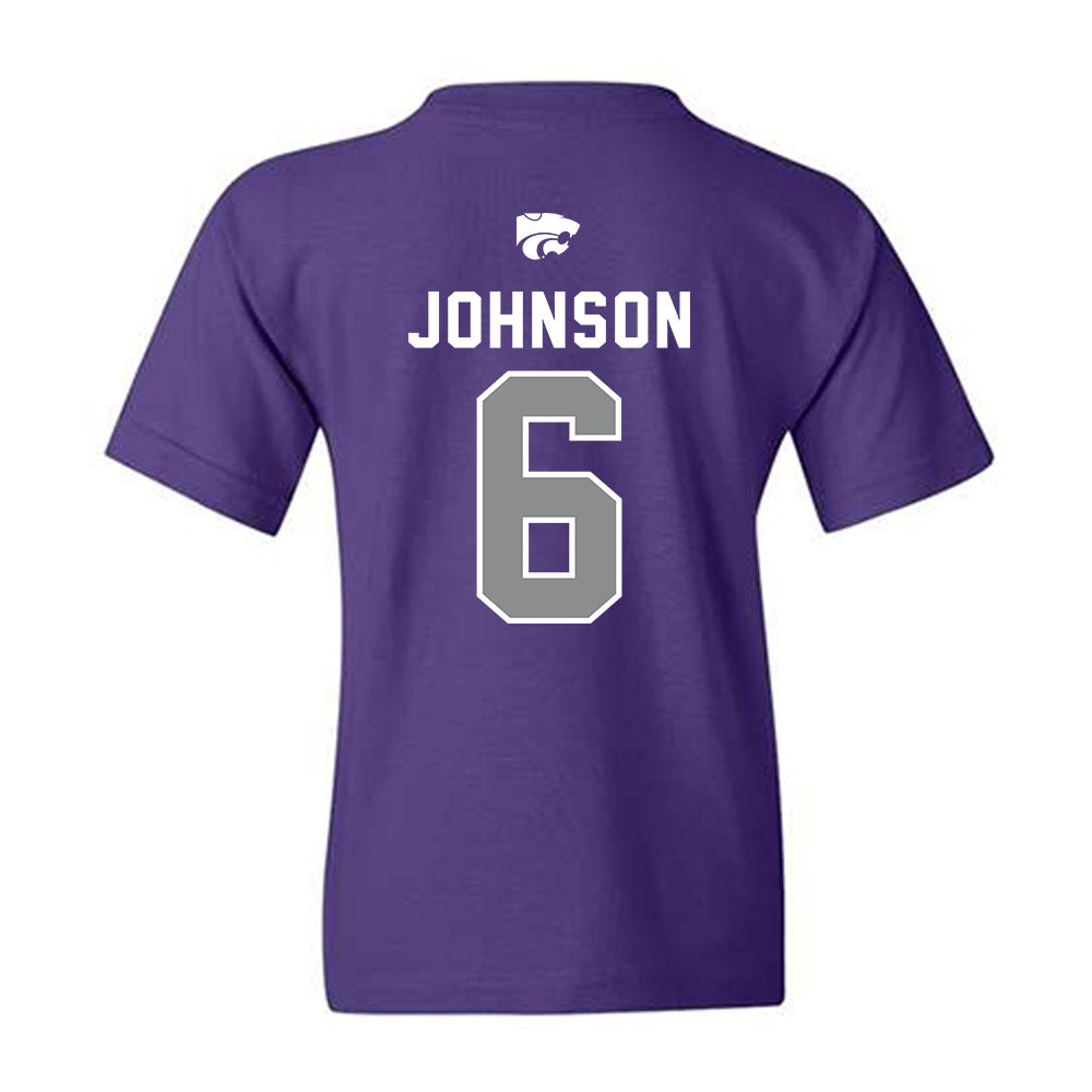 Kansas State - NCAA Men's Basketball : Marcus Johnson - EMAW Youth T-Shirt-1