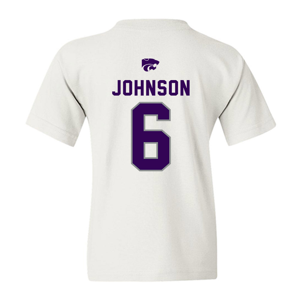 Kansas State - NCAA Men's Basketball : Marcus Johnson - EMAW Youth T-Shirt-1