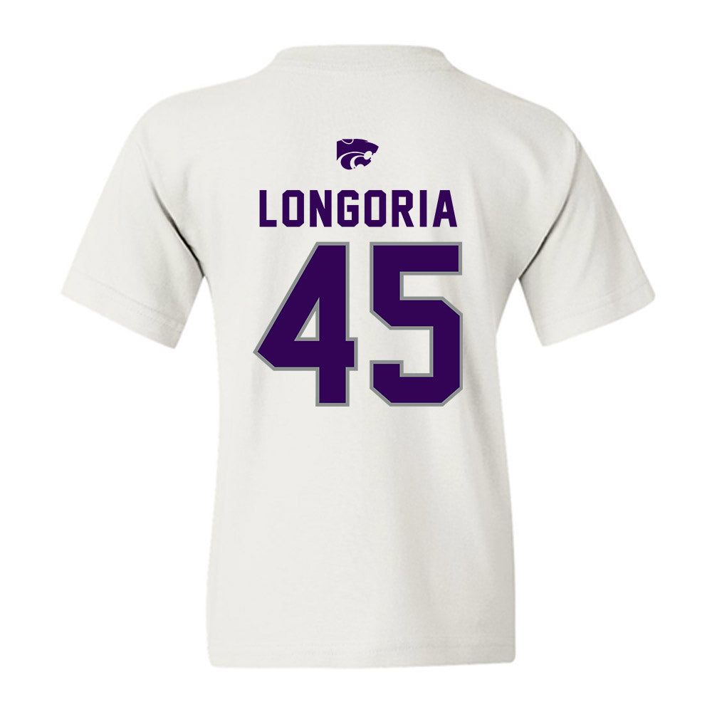 Kansas State - NCAA Baseball : Adan Longoria - EMAW Youth T-Shirt-1