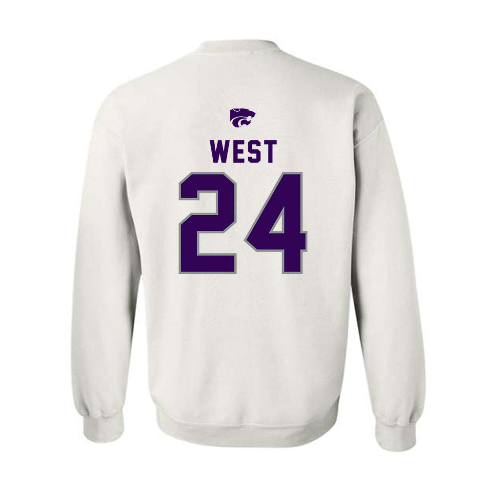 Kansas State - NCAA Football : Tanner West - EMAW Crewneck Sweatshirt-1
