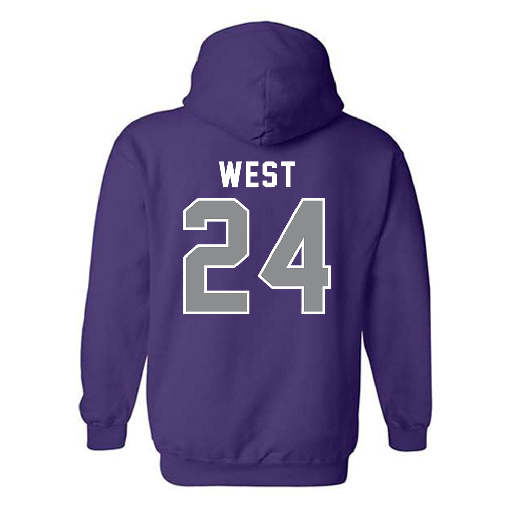 Kansas State - NCAA Football : Tanner West - Wildcat hand sign Hooded Sweatshirt-1