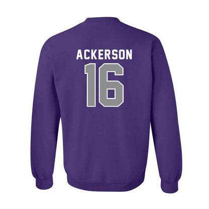 Kansas State - NCAA Football : Dj Ackerson - Wildcat hand sign Crewneck Sweatshirt-1