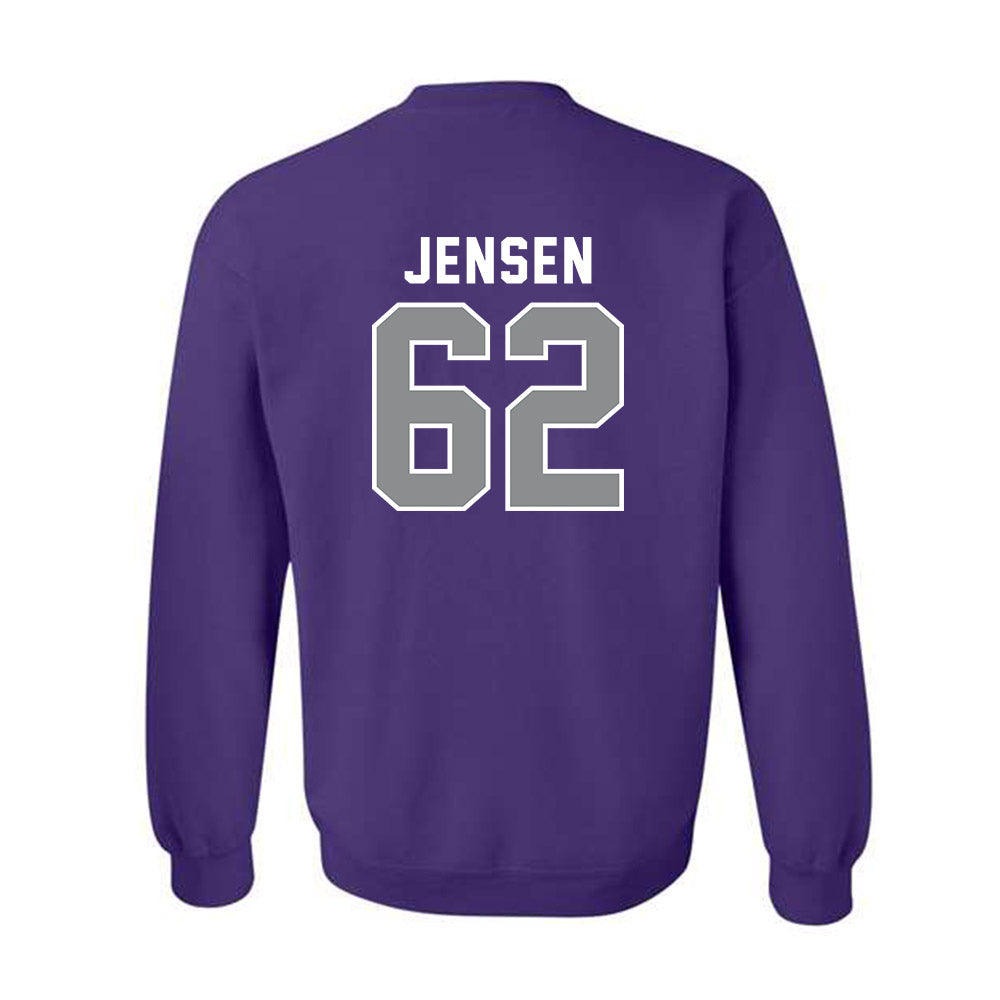 Kansas State - NCAA Football : Jordan Jensen - Wildcat hand sign Crewneck Sweatshirt-1