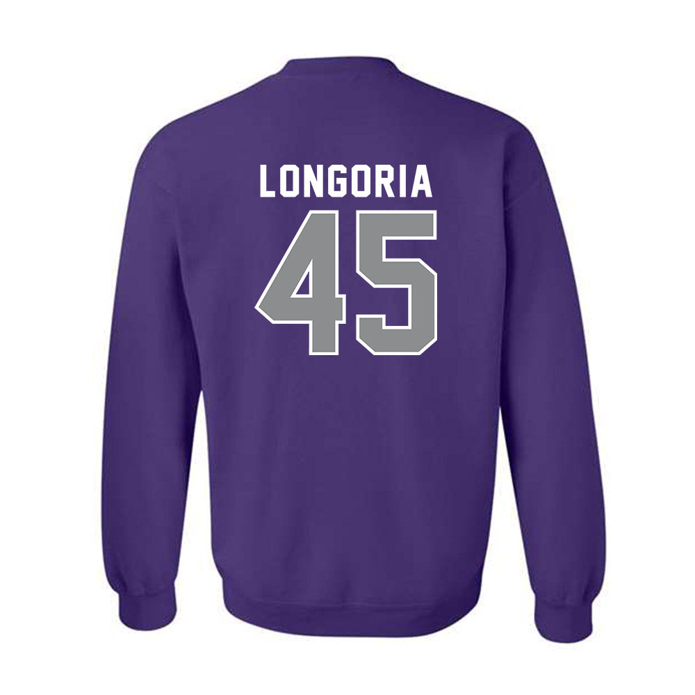 Kansas State - NCAA Baseball : Adan Longoria - Wildcat hand sign Crewneck Sweatshirt-1