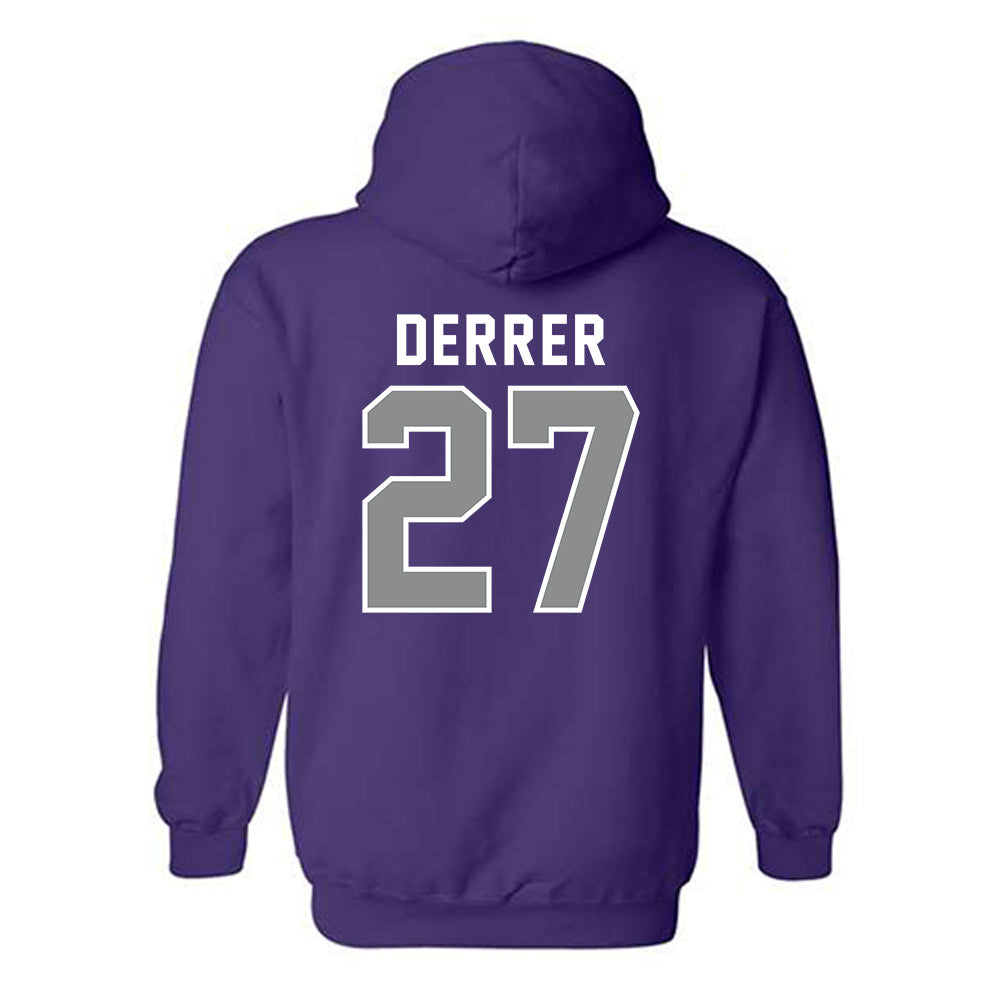 Kansas State - NCAA Women's Volleyball : Ellah Derrer - Wildcat hand sign Hooded Sweatshirt-1