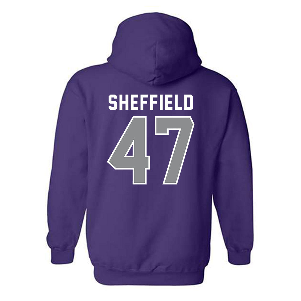 Kansas State - NCAA Baseball : Lincoln Sheffield - Wildcat hand sign Hooded Sweatshirt-1