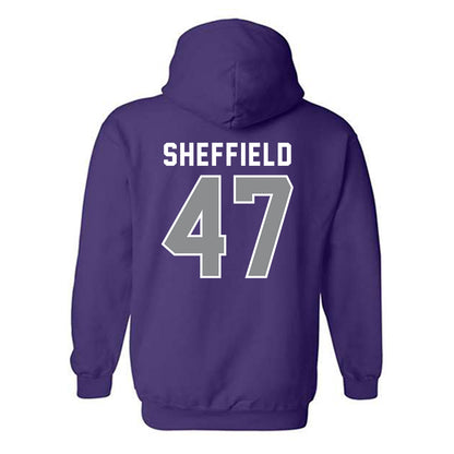 Kansas State - NCAA Baseball : Lincoln Sheffield - Wildcat hand sign Hooded Sweatshirt-1