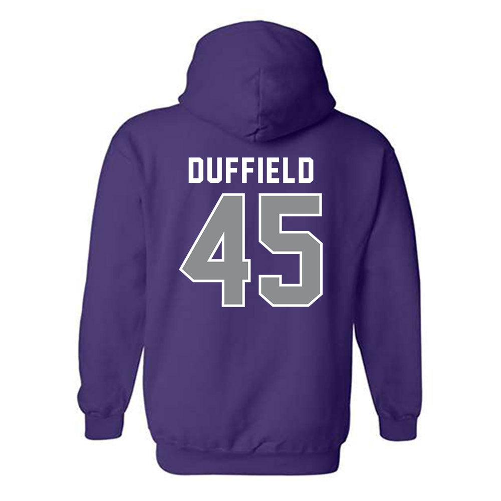 Kansas State - NCAA Football : Jaxson Duffield - Wildcat hand sign Hooded Sweatshirt-1