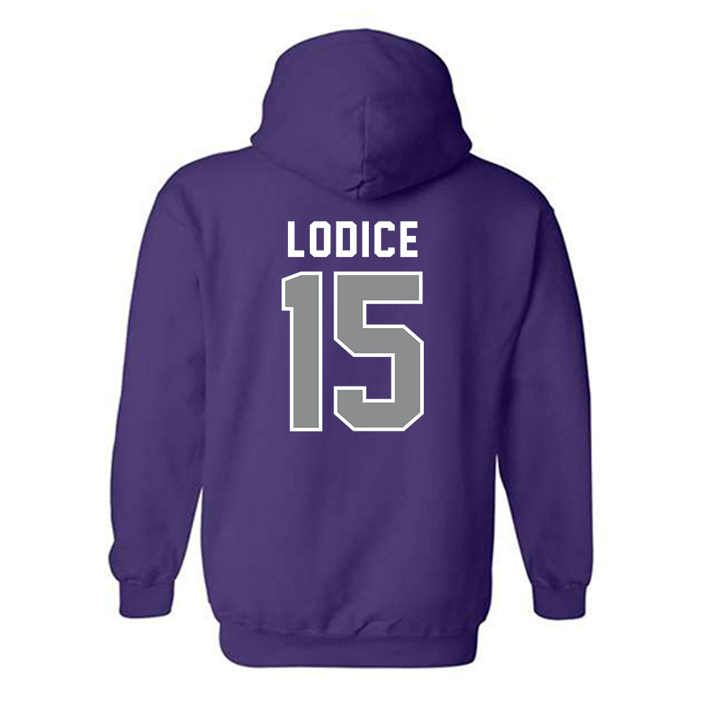Kansas State - NCAA Baseball : Kyan Lodice - Wildcat hand sign Hooded Sweatshirt-1