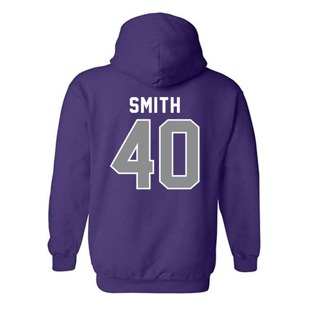 Kansas State - NCAA Baseball : Miles Smith - Wildcat hand sign Hooded Sweatshirt-1