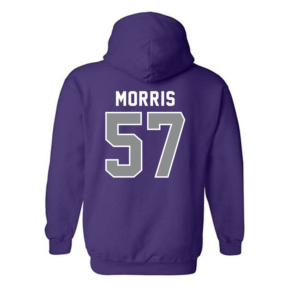 Kansas State - NCAA Football : Delvin Morris - Wildcat hand sign Hooded Sweatshirt-1