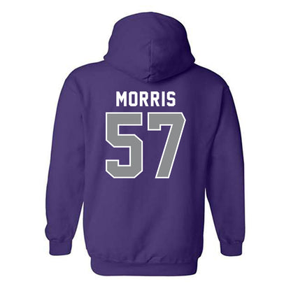 Kansas State - NCAA Football : Delvin Morris - Wildcat hand sign Hooded Sweatshirt-1