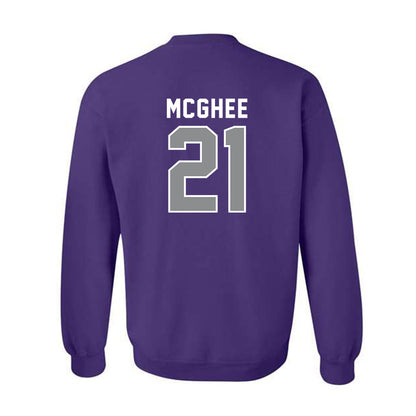 Kansas State - NCAA Football : LJ McGhee - Wildcat hand sign Crewneck Sweatshirt-1