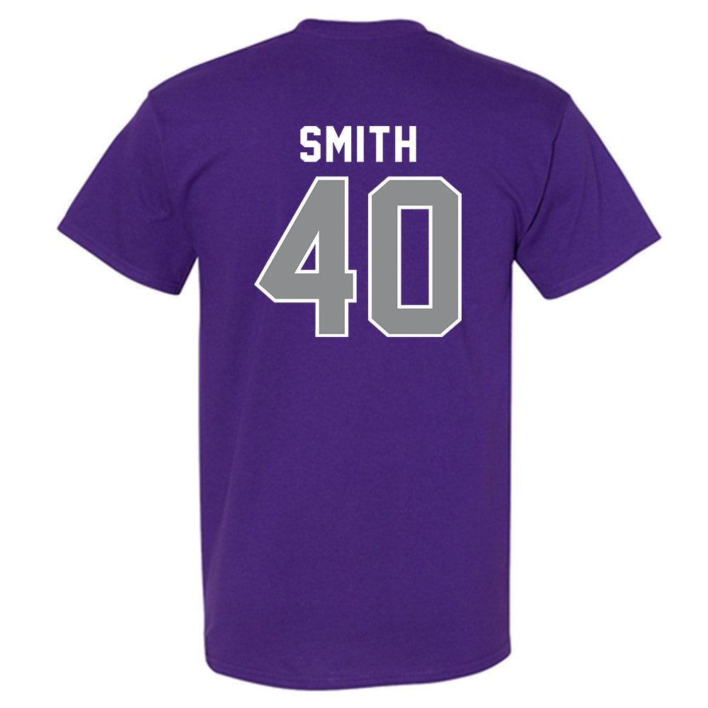 Kansas State - NCAA Baseball : Miles Smith - Wildcat hand sign T-Shirt-1