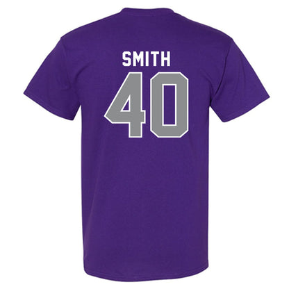 Kansas State - NCAA Baseball : Miles Smith - Wildcat hand sign T-Shirt-1