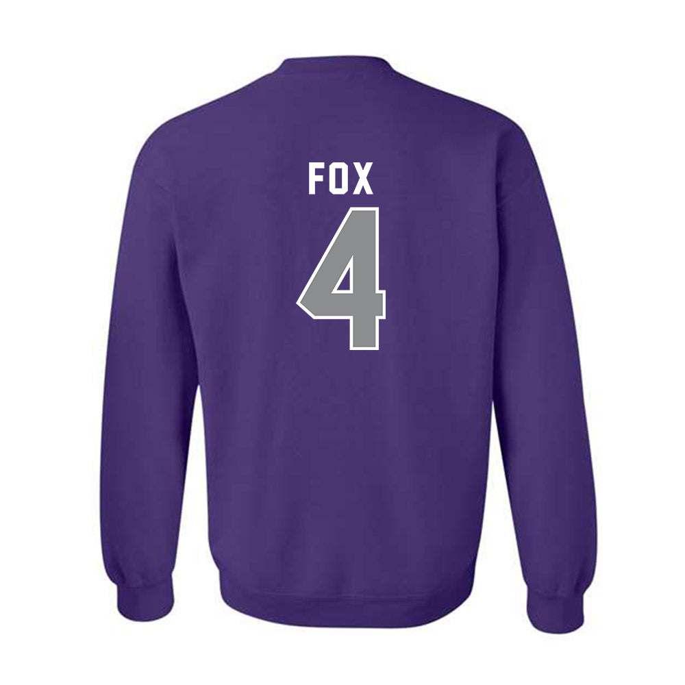 Kansas State - NCAA Women's Volleyball : Reagan Fox - Wildcat hand sign Crewneck Sweatshirt-1