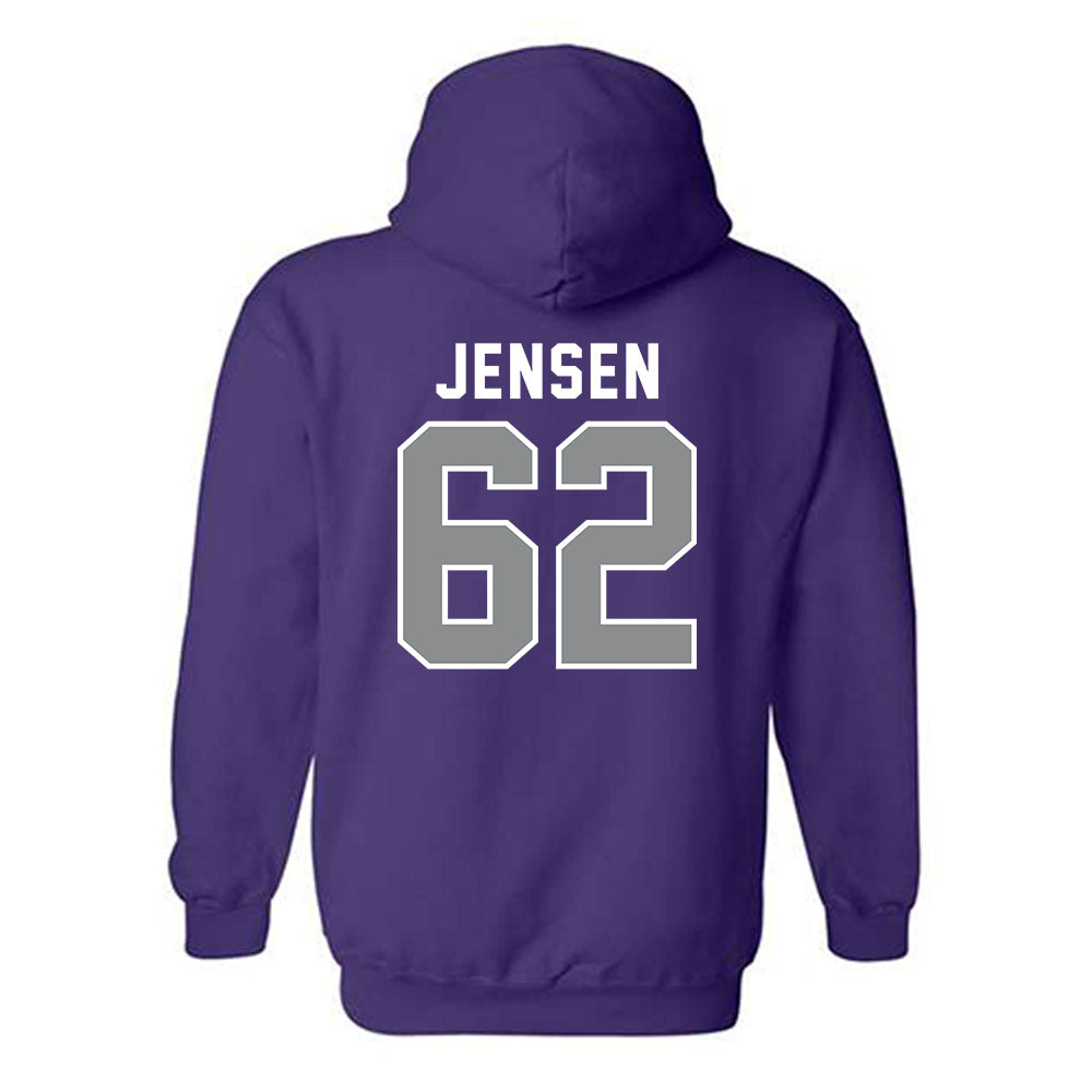 Kansas State - NCAA Football : Jordan Jensen - Wildcat hand sign Hooded Sweatshirt-1