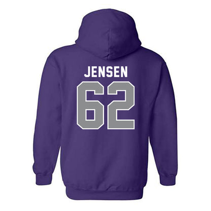 Kansas State - NCAA Football : Jordan Jensen - Wildcat hand sign Hooded Sweatshirt-1