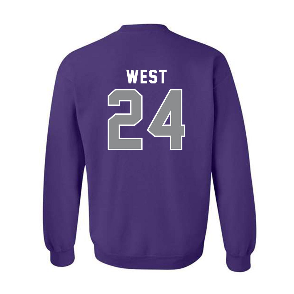 Kansas State - NCAA Football : Tanner West - Wildcat hand sign Crewneck Sweatshirt-1