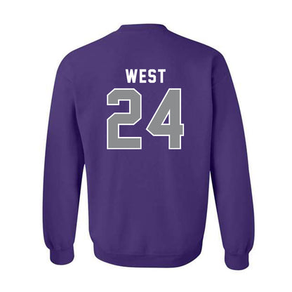 Kansas State - NCAA Football : Tanner West - Wildcat hand sign Crewneck Sweatshirt-1
