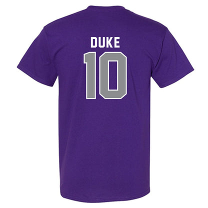Kansas State - NCAA Baseball : Tanner Duke - Wildcat hand sign T-Shirt-1