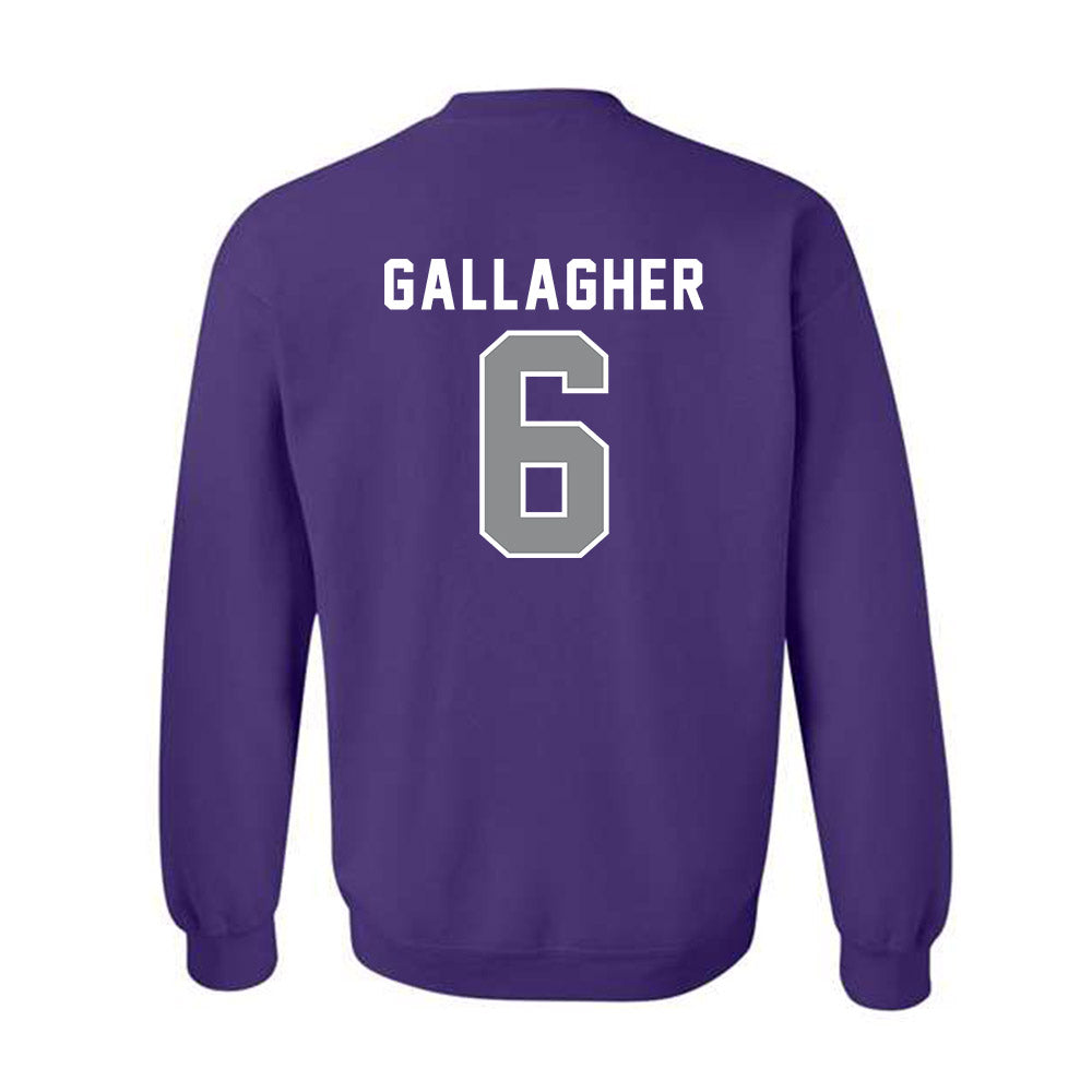 Kansas State - NCAA Baseball : Grant Gallagher - Wildcat hand sign Crewneck Sweatshirt-1