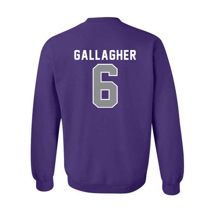 Kansas State - NCAA Baseball : Grant Gallagher - Wildcat hand sign Crewneck Sweatshirt-1