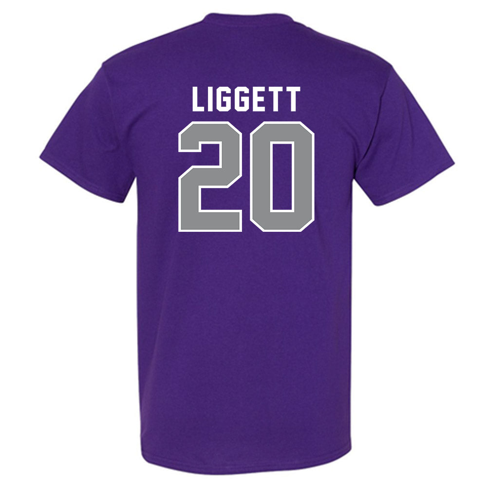Kansas State - NCAA Baseball : Carson Liggett - Wildcat hand sign T-Shirt-1