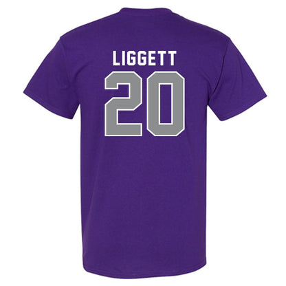 Kansas State - NCAA Baseball : Carson Liggett - Wildcat hand sign T-Shirt-1