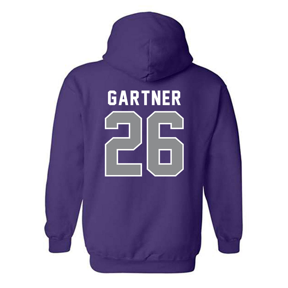 Kansas State - NCAA Baseball : Noah Gartner - Wildcat hand sign Hooded Sweatshirt-1
