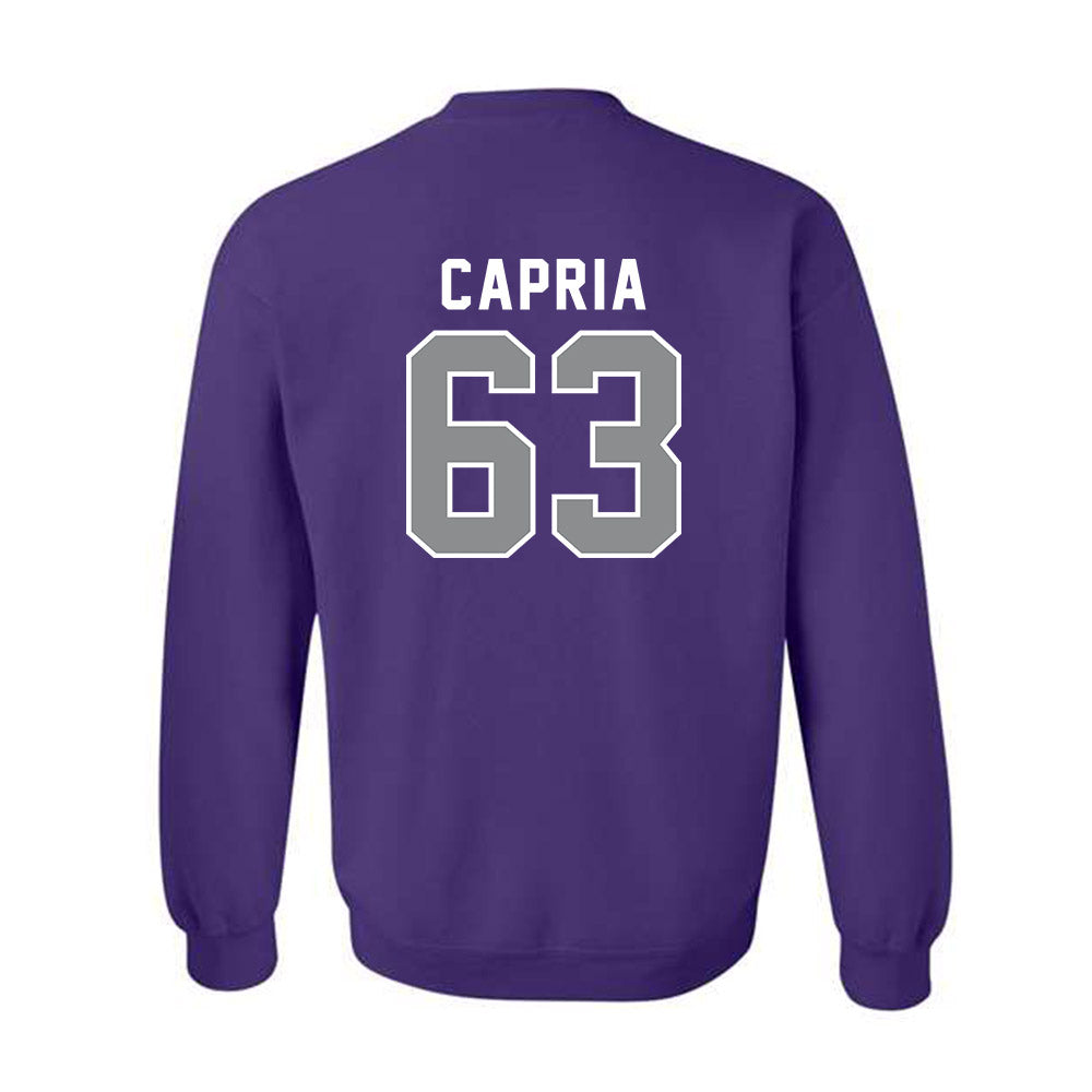 Kansas State - NCAA Football : Michael Capria - Wildcat hand sign Crewneck Sweatshirt-1