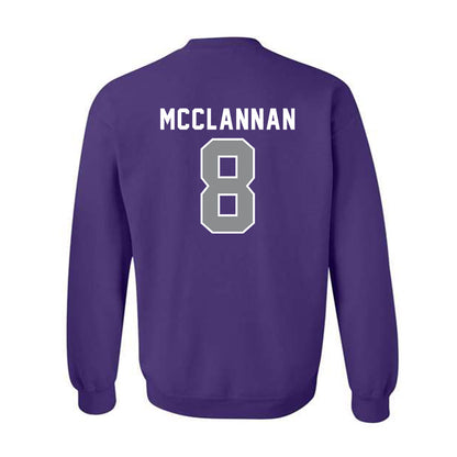 Kansas State - NCAA Football : Simon McClannan - Wildcat hand sign Crewneck Sweatshirt-1